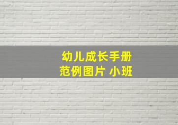 幼儿成长手册范例图片 小班